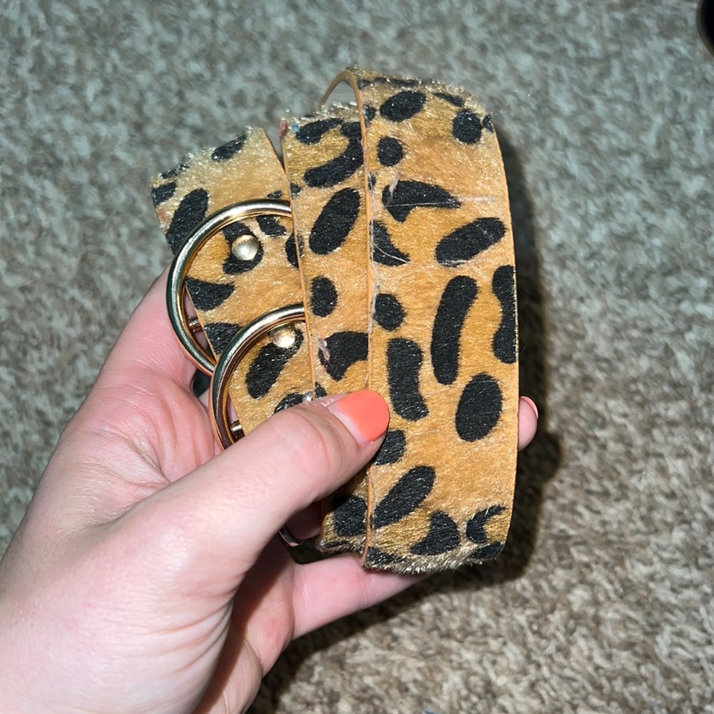 Cheetah print belt